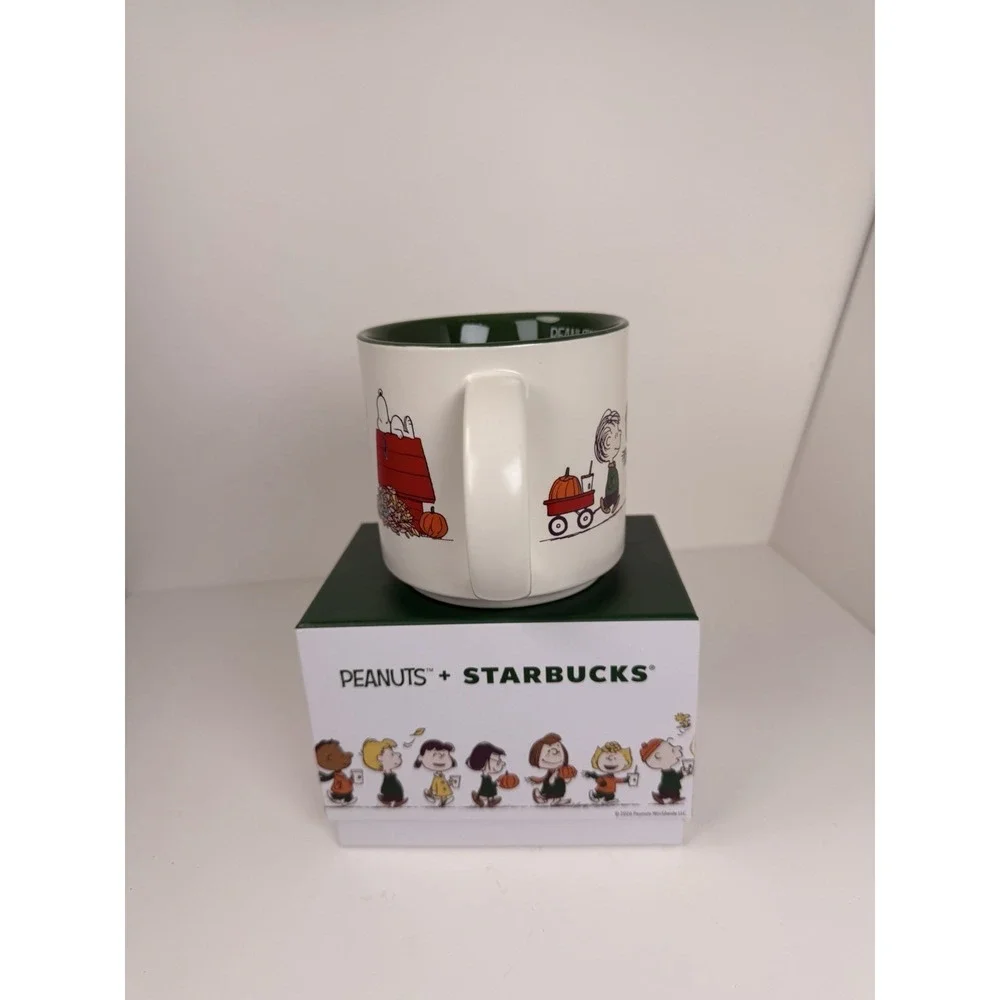 Starbucks Peanuts Snoopy 14oz Ceramic Mug New In Box Limited Edition